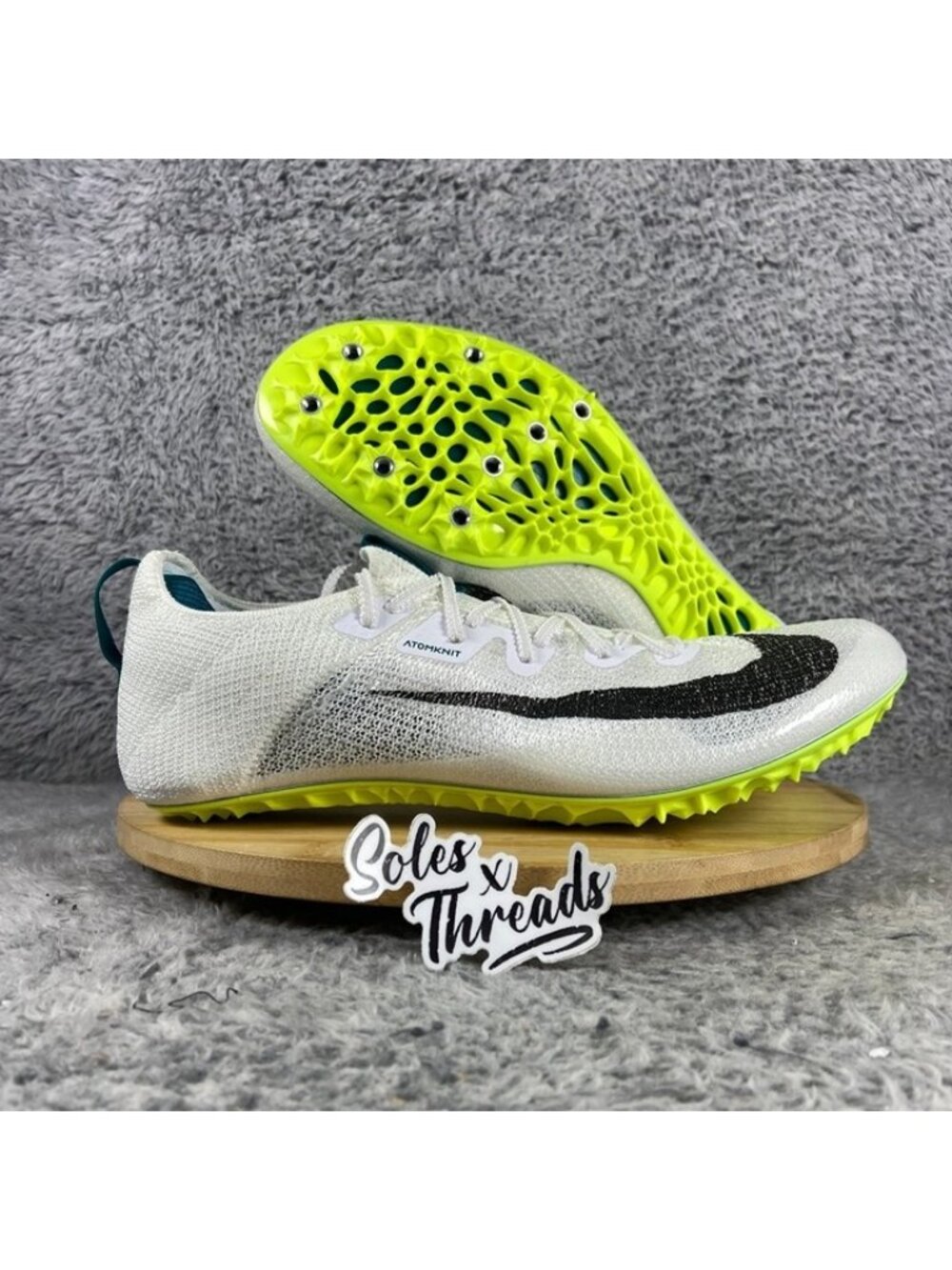 Nike Zoom Superfly Elite 2 Track Field Spikes Size 7.5 Men White Bright Spruce
